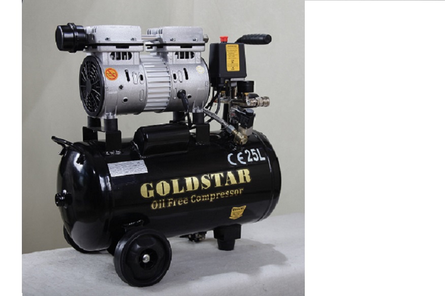 کمپرسور هوا اویل فری سایلنت 25 لیتری با رطوبت گیر / Oil Free Air Compressor 25L